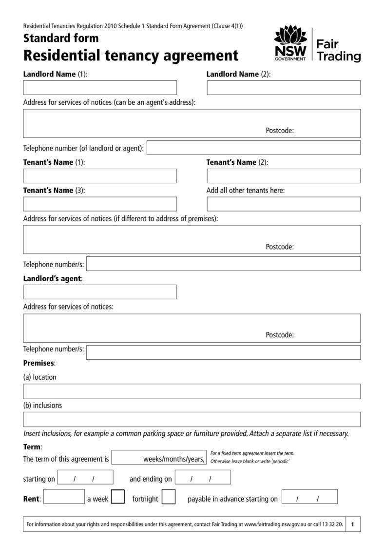 house rental agreement contract template